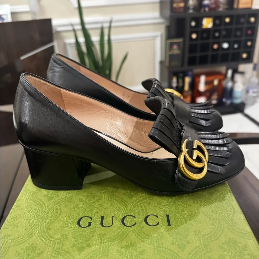 Gucci Marmont Black loafers size 36 - Picture 4 of 7